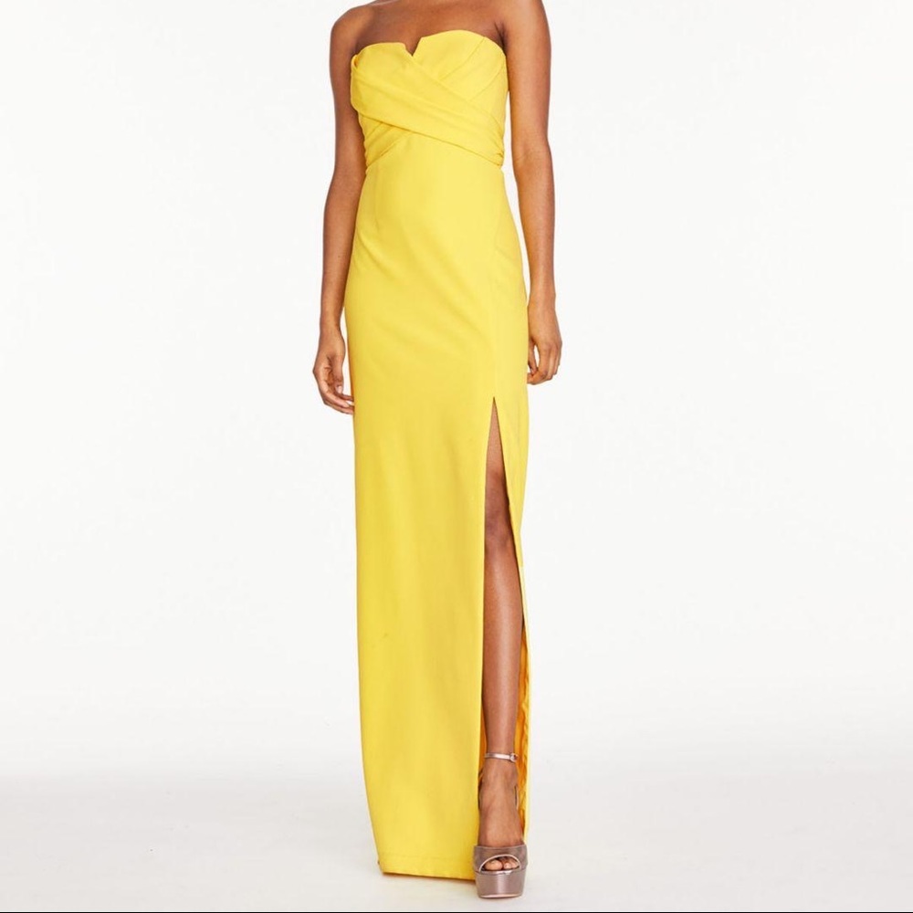 Aiden Maddox Strapless Crepe Dress-